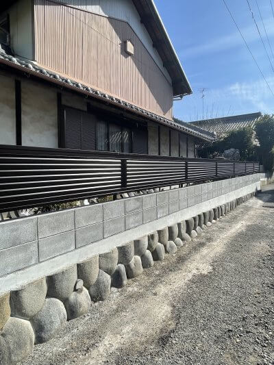 アルミフェンス新設工事 | エクステリア